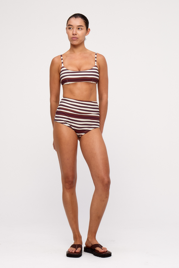 Bralette - Chocolate Stripe