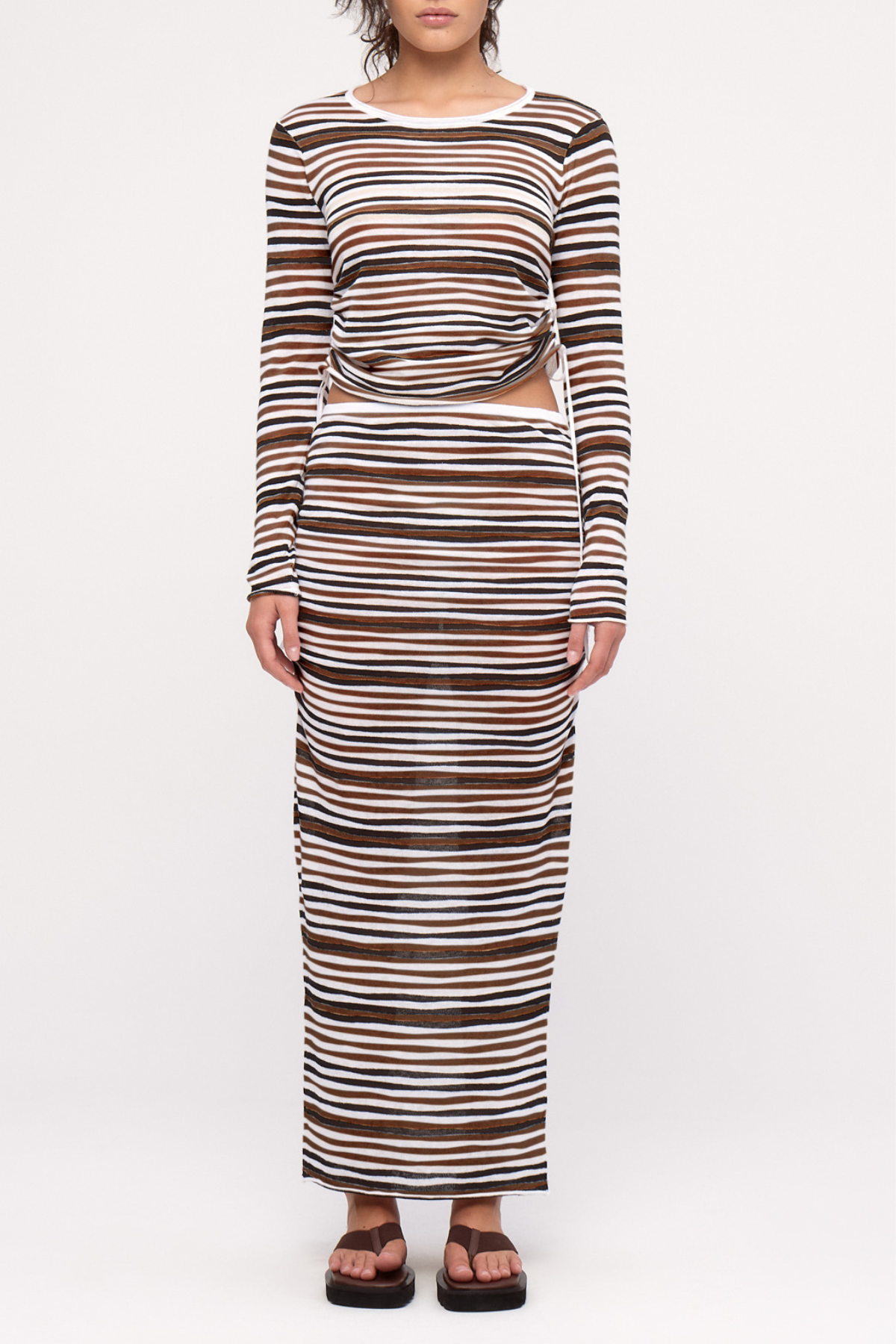 Knit Skirt - Black Stripe