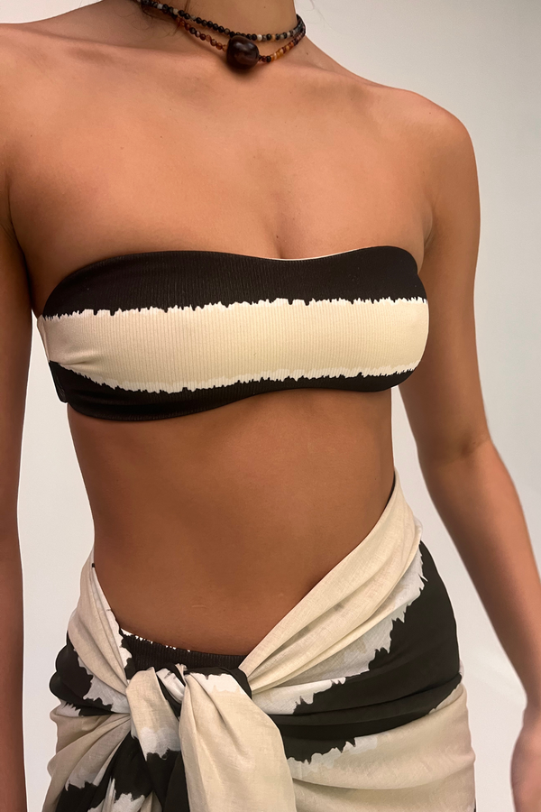 Bandeau Top - Tie Dye Stripe