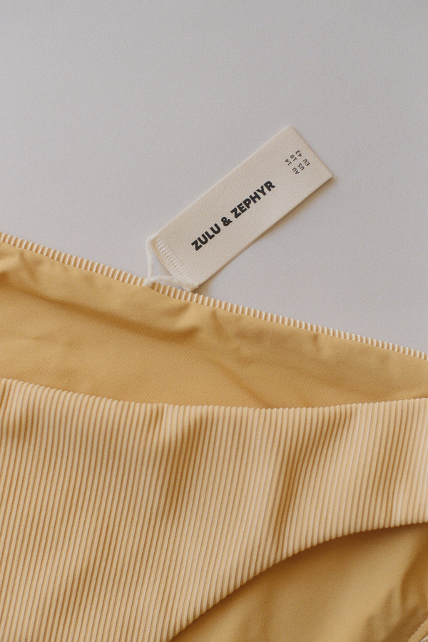 Signature Stripe Curve Brief - Marigold