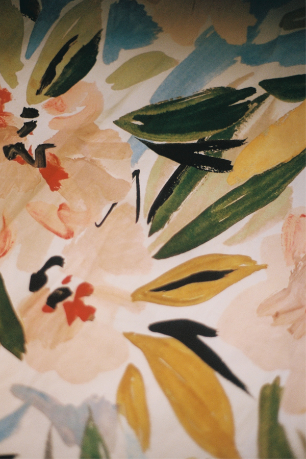 Summer Floral Gathered Cotton Dress