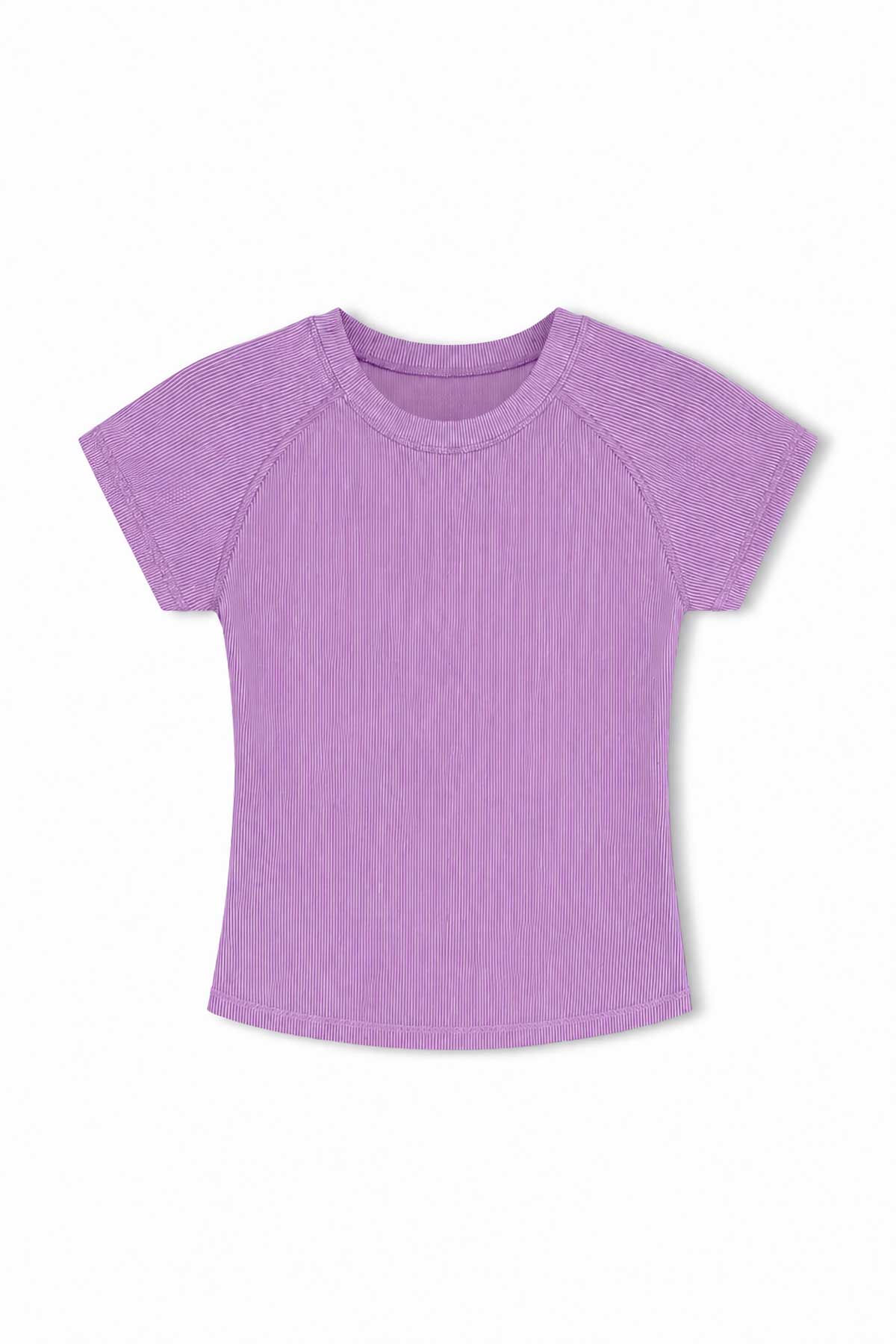 Mini Stripe Short Sleeve Rashie - Lilac