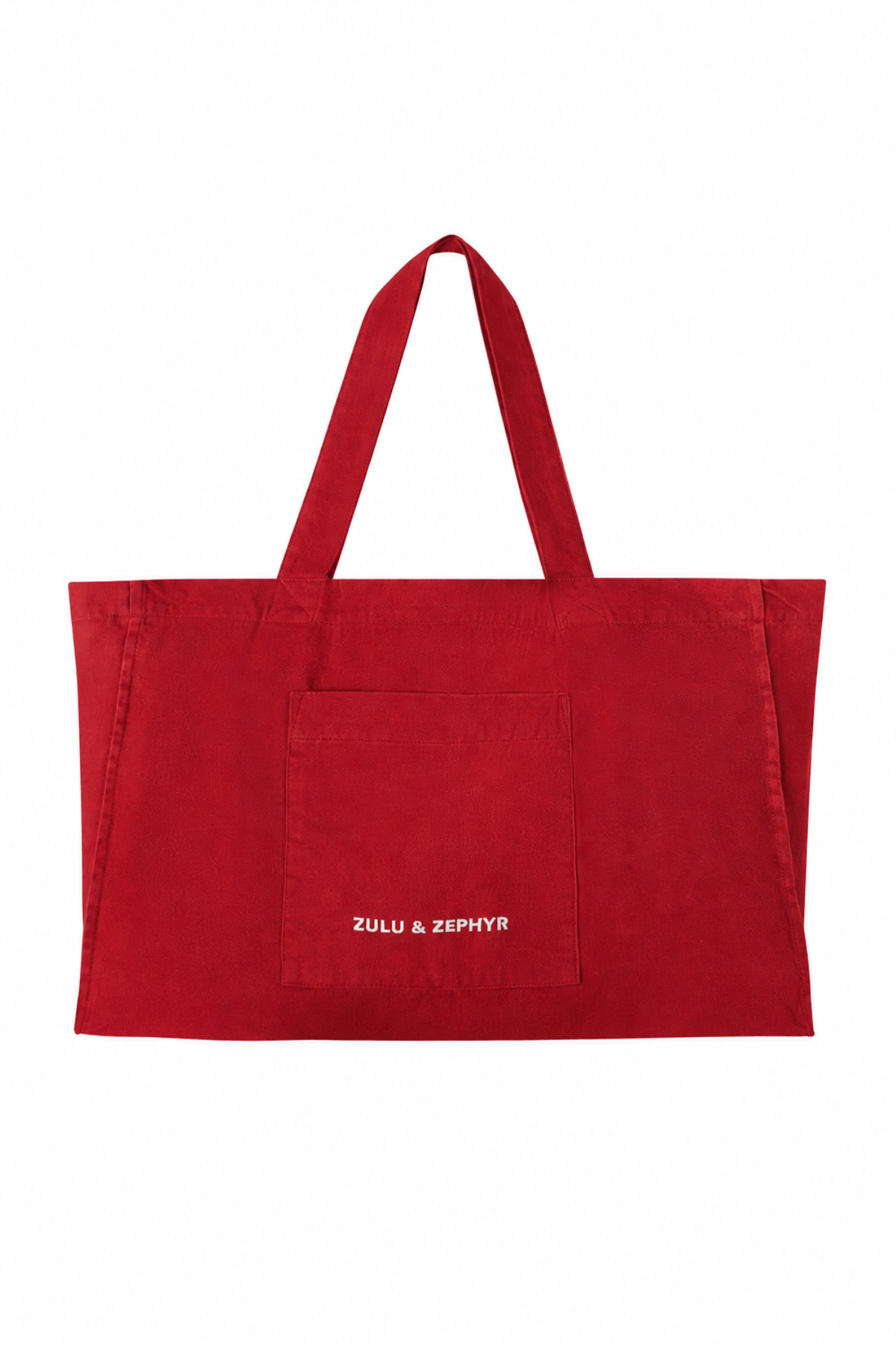 Cotton Canvas Tote Bag - Red