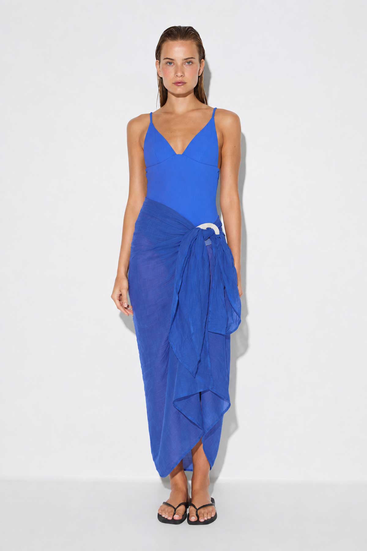 Signature Cotton Sarong - Pacific Blue