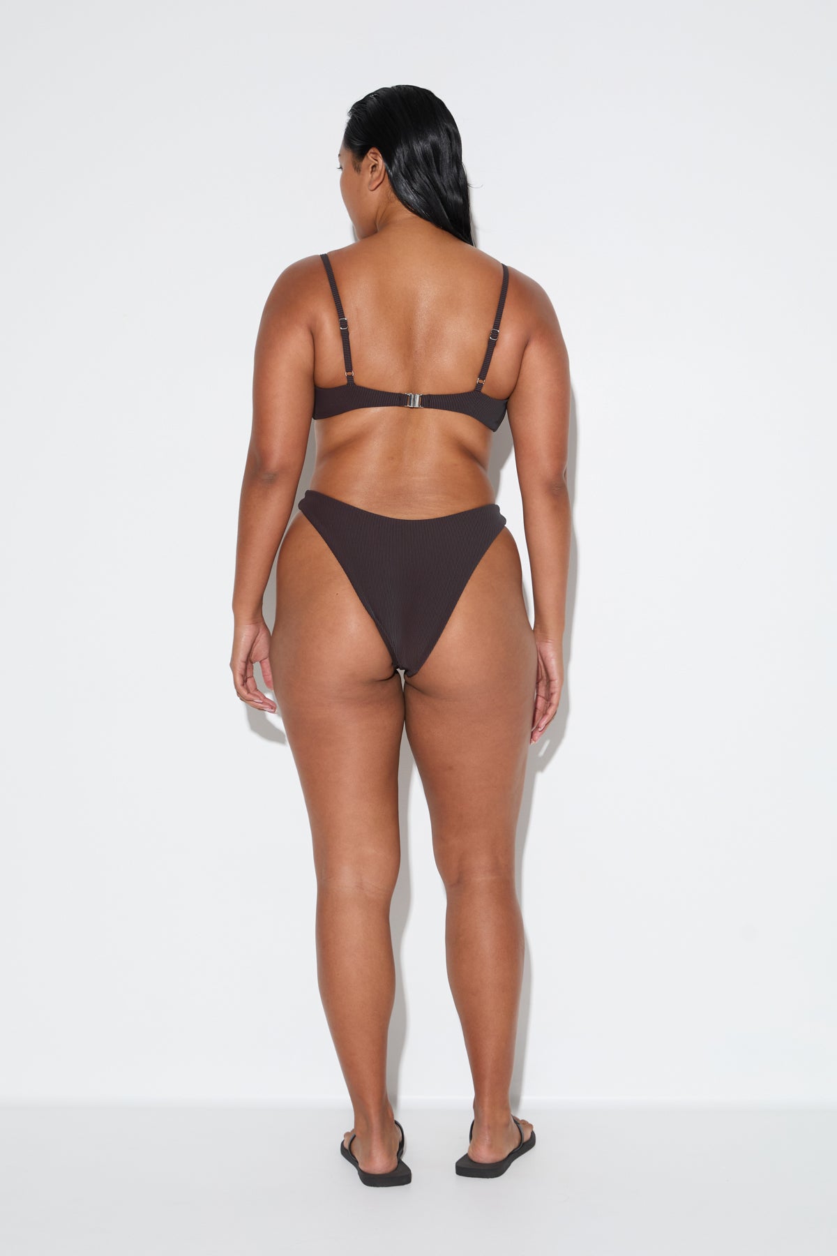 Signature Stripe Curve Brief - Smoky Brown
