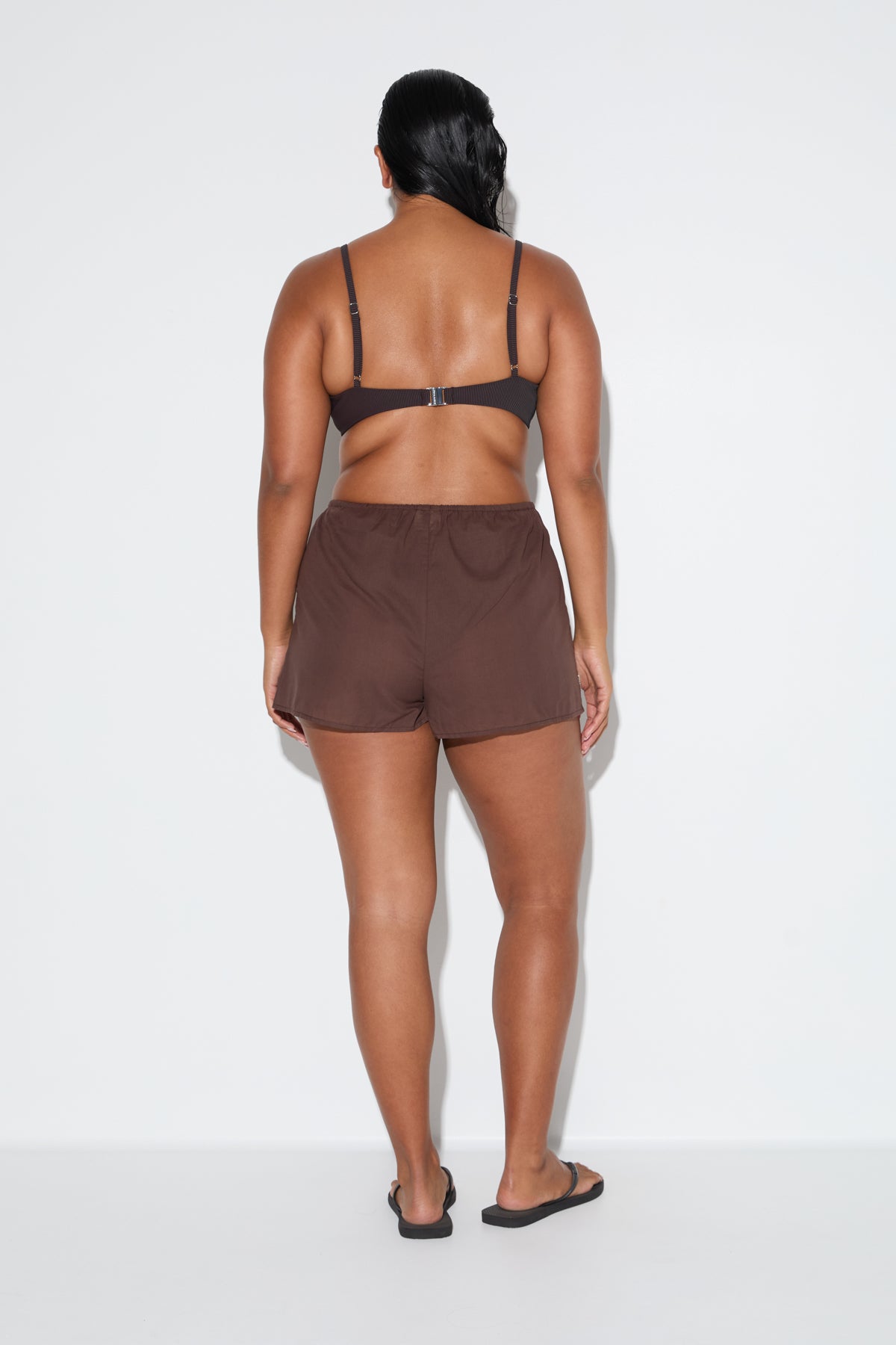 Signature Cotton Short - Smoky Brown