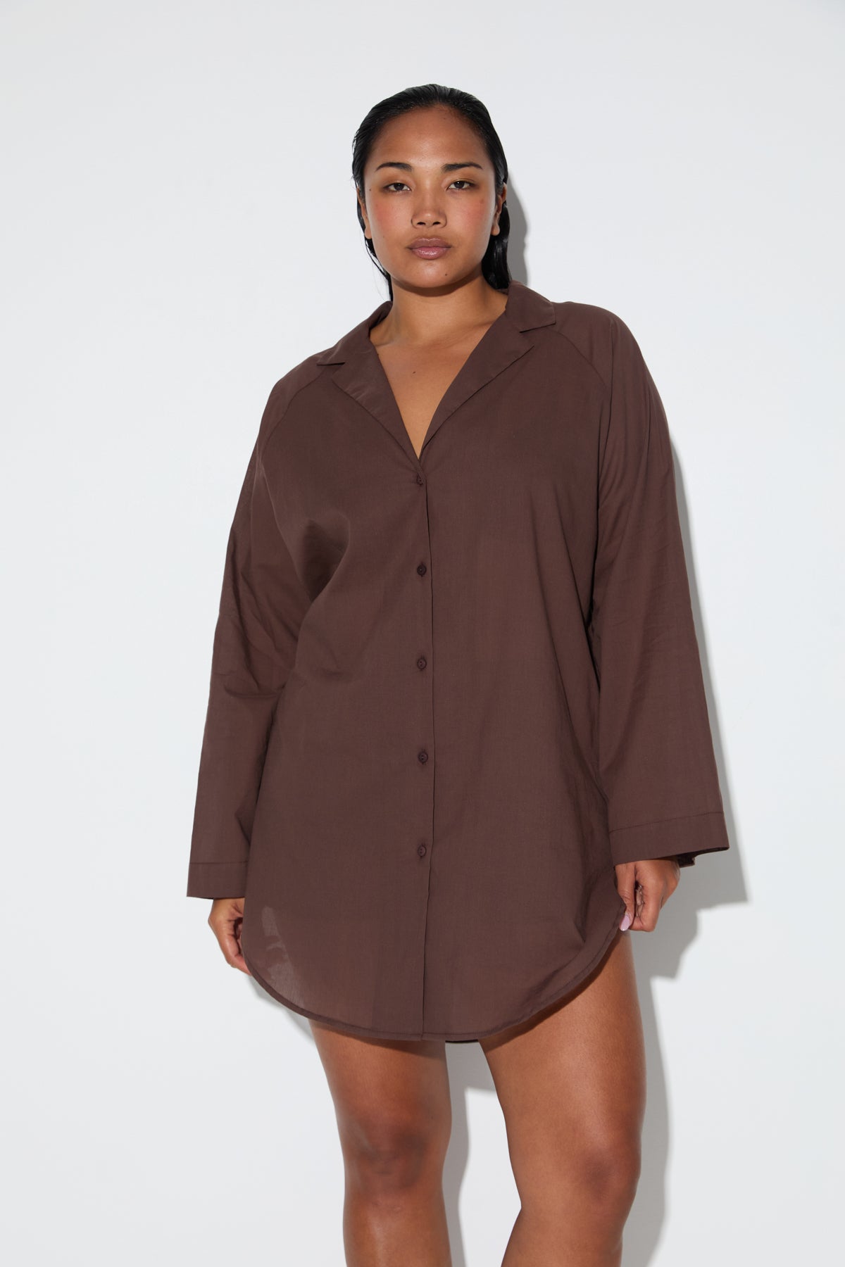 Signature Cotton Shirt - Smoky Brown