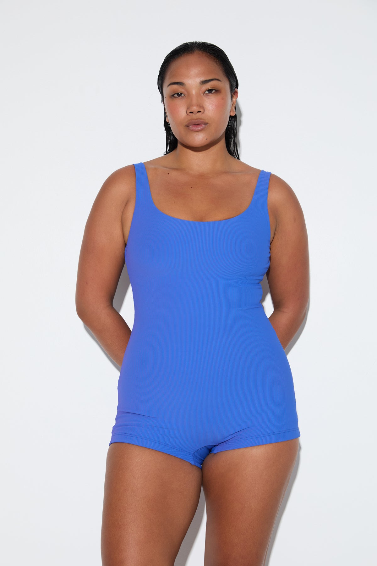 Signature Stripe Bodysuit - Pacific Blue