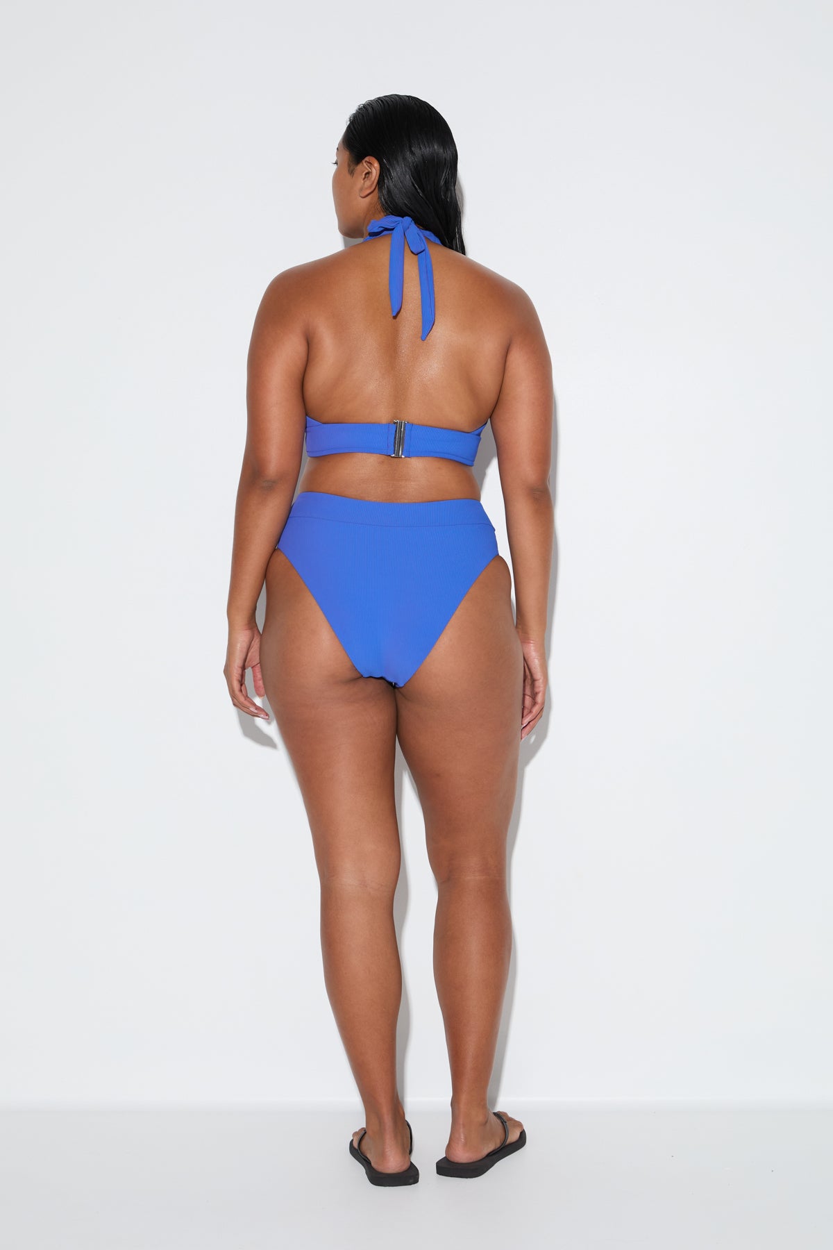 Signature Stripe Halter Top - Pacific Blue