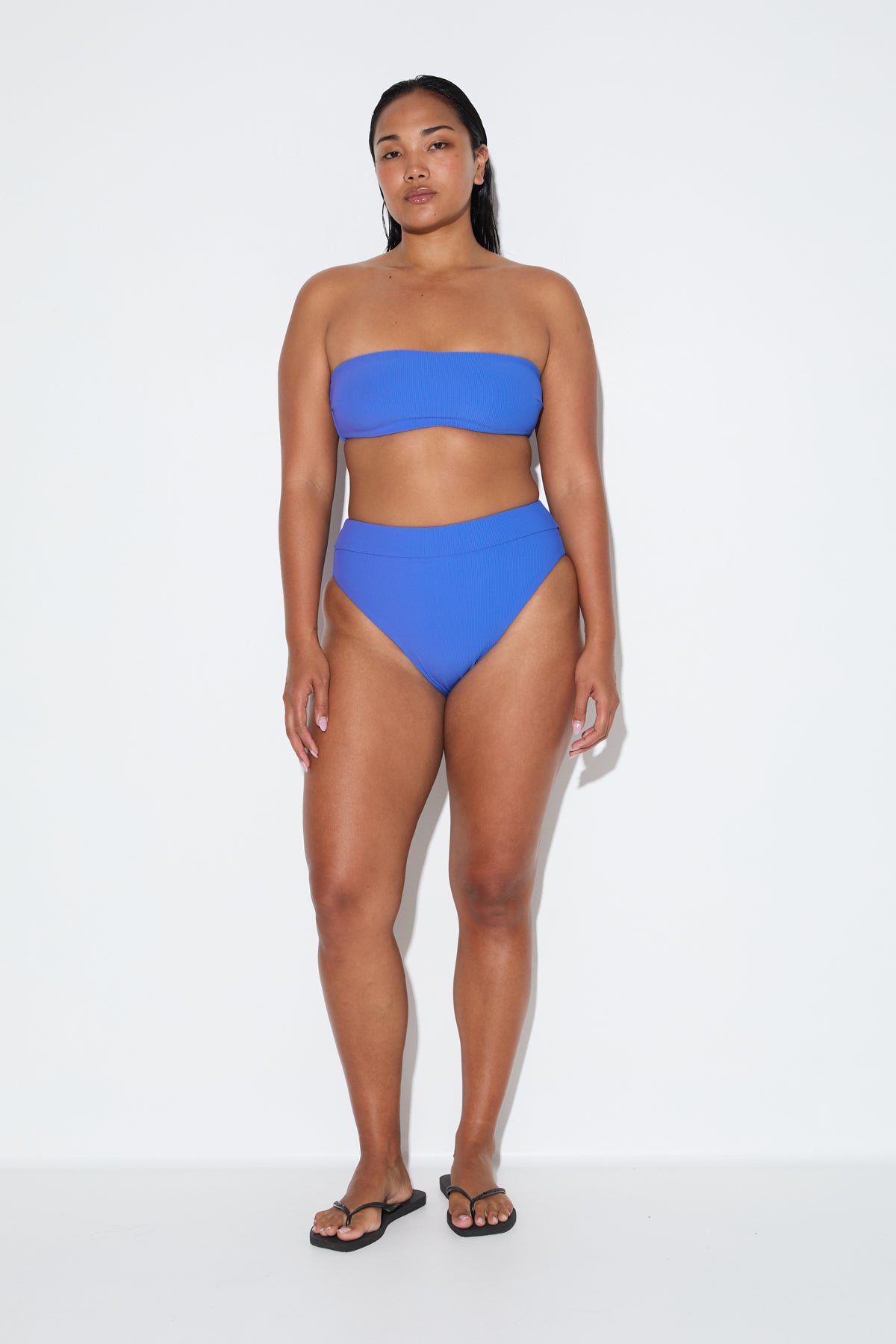 Signature Stripe Bandeau Top - Pacific Blue