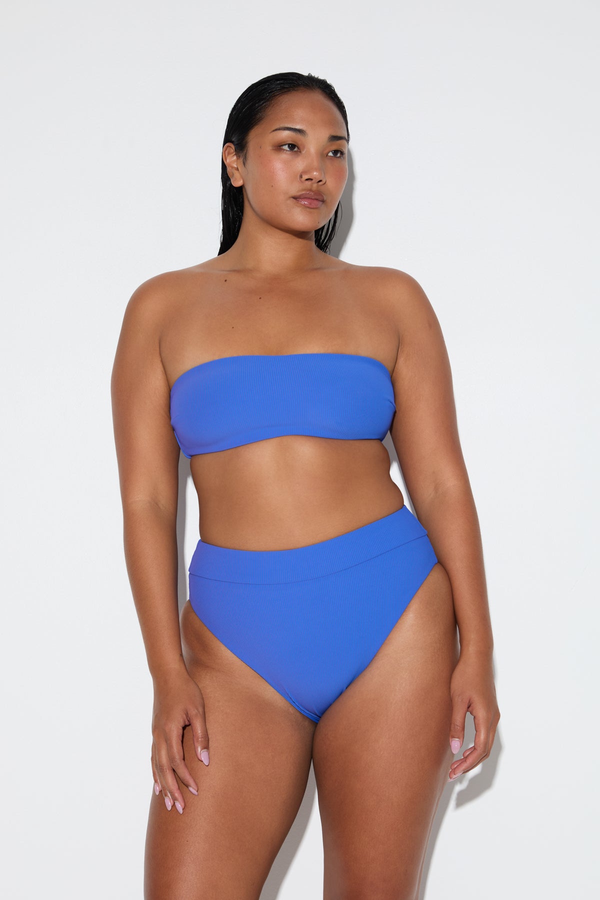 Signature Stripe Bandeau Top - Pacific Blue