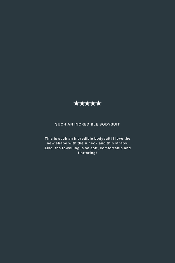 Towelling Bodysuit - Black Stripe