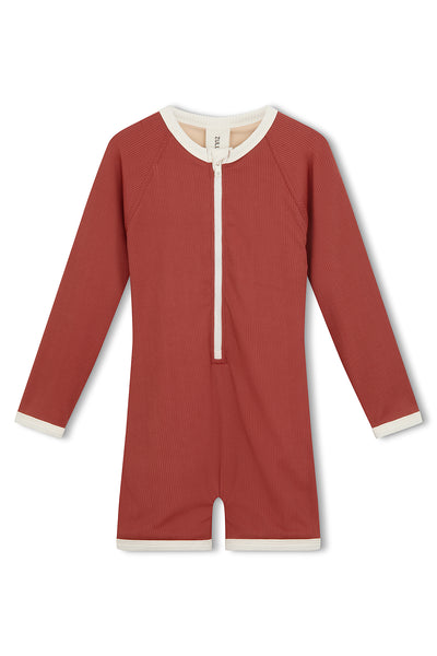 Mini Rib Surf Suit - Earth Red – Zulu & Zephyr