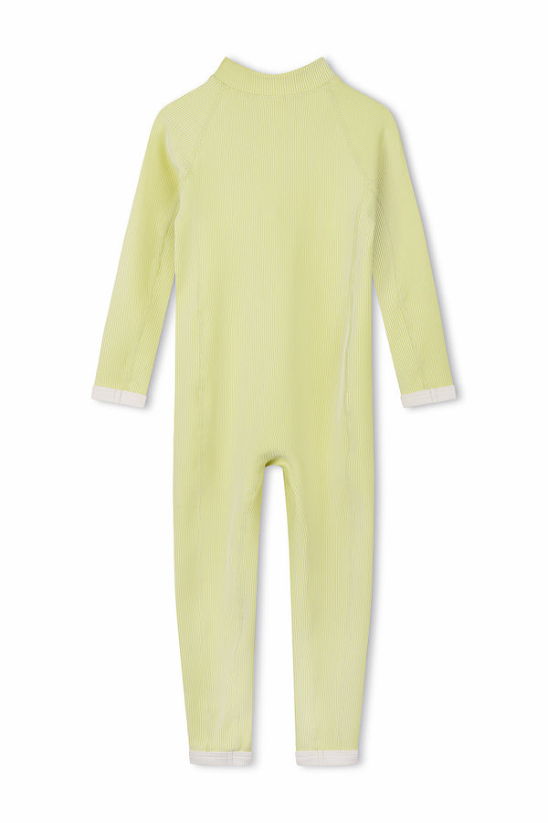 Mini Stripe Rib Full Surf Suit - Citrus