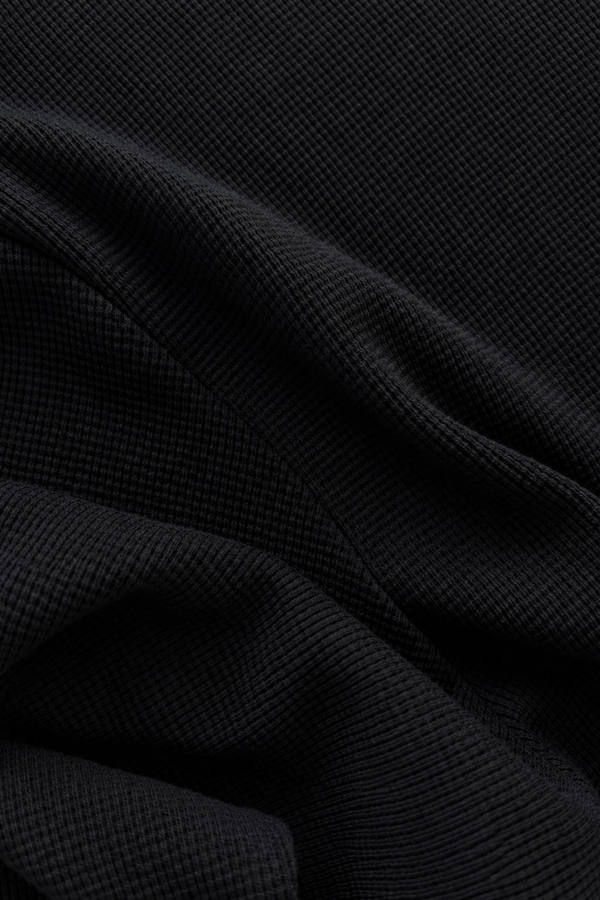 Textured Sport Sweat Pant - Black Waffle