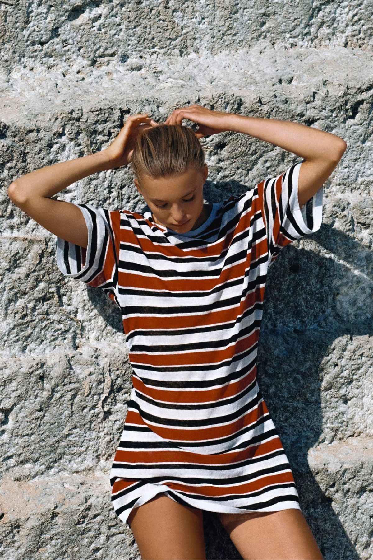 T-Shirt Knit Dress - Bold Stripe