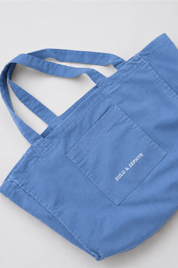 Cotton Canvas Tote Bag - Denim