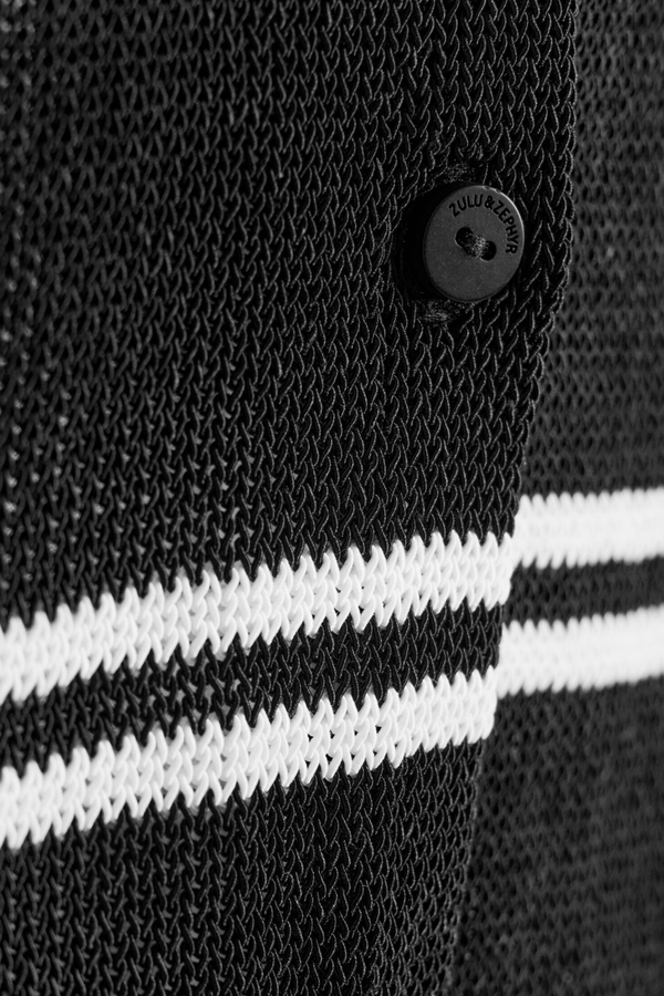 Textured Knit Cardigan - Black Stripe