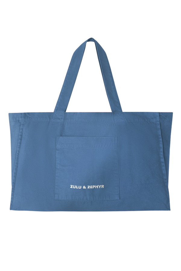 Cotton Canvas Tote Bag - Denim