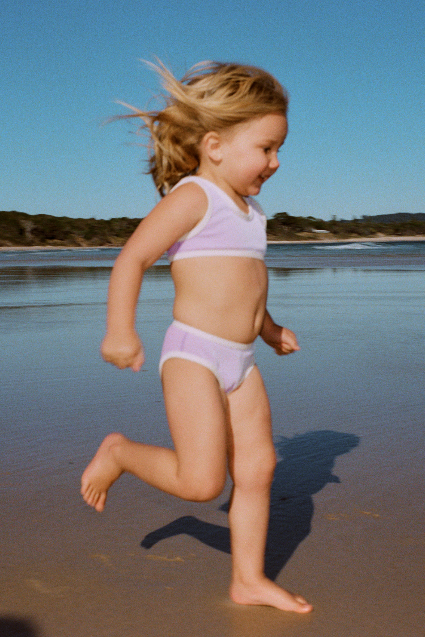 Mini Stripe Bikini Bottom - Lilac