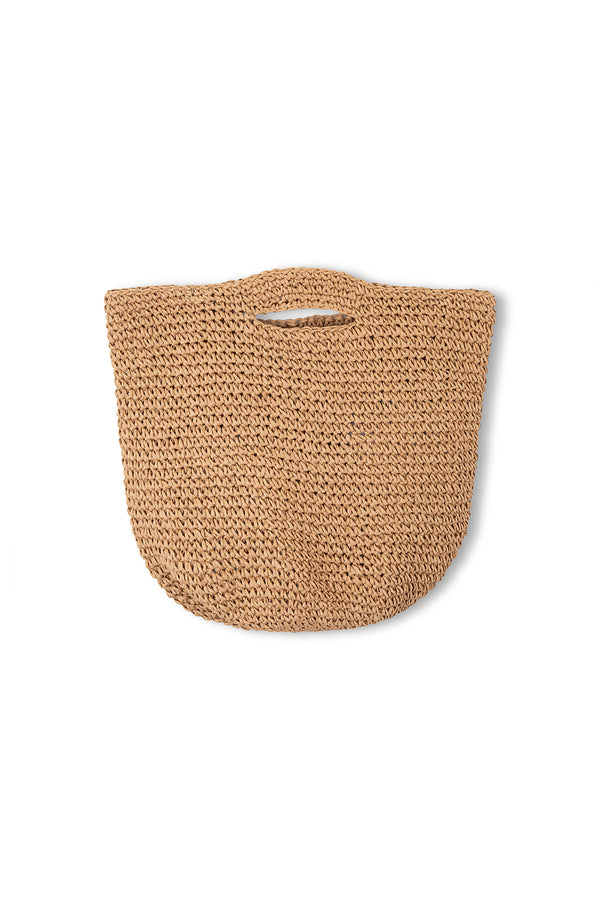 Round Straw Bag - Natural