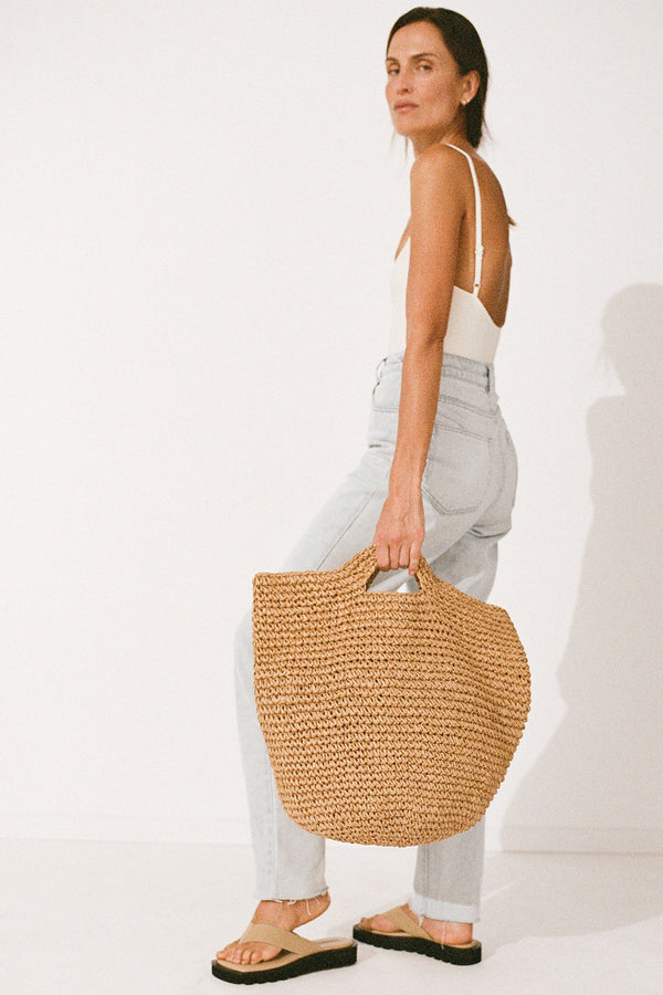 large size Straw Bag with round shaped tassles FA11 – MyBudgetStore.in