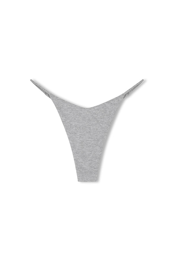 Grey Marle Curve Thong Brief