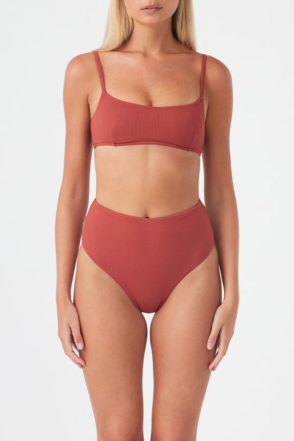 Signature Bralette Top - Earth Red