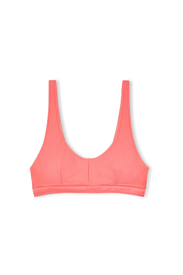 Signature Waistband Bralette Top - Coral
