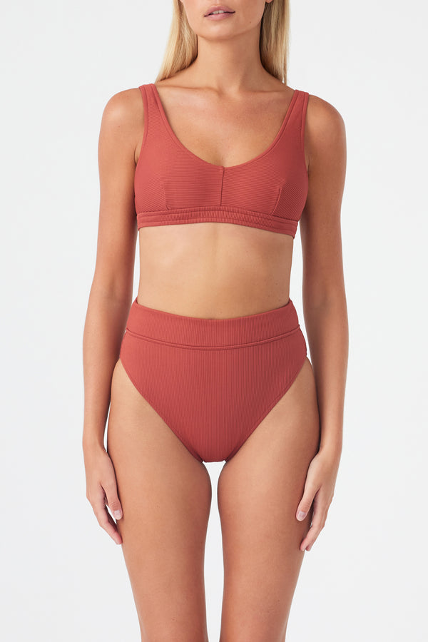 Signature High Waisted Brief - Earth Red