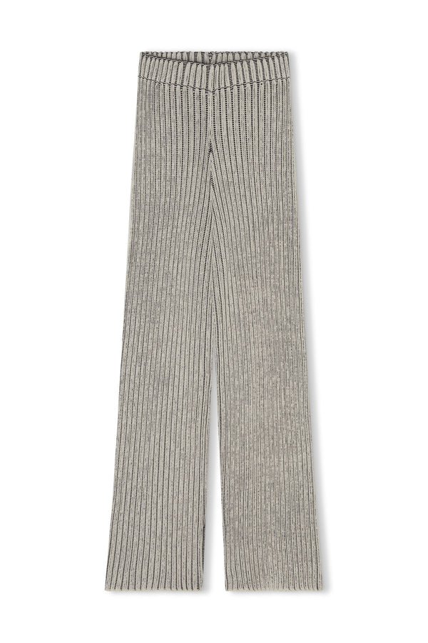 Black Stripe Chunky Knit Pant