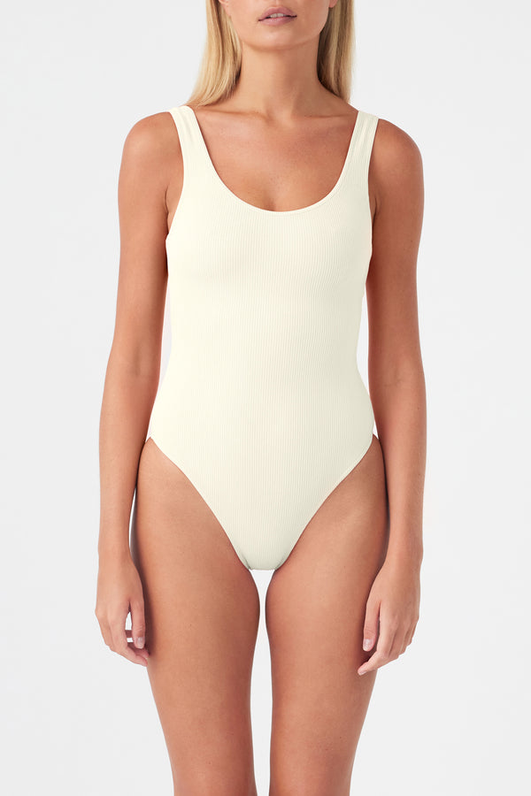 Signature Scooped Back One Piece - Coconut