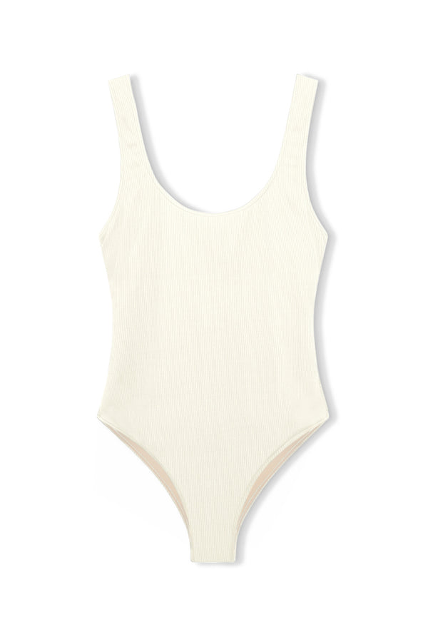 Signature Scooped Back One Piece - Coconut