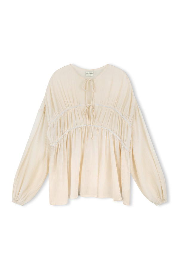 Stone Sheer Textured Blouse