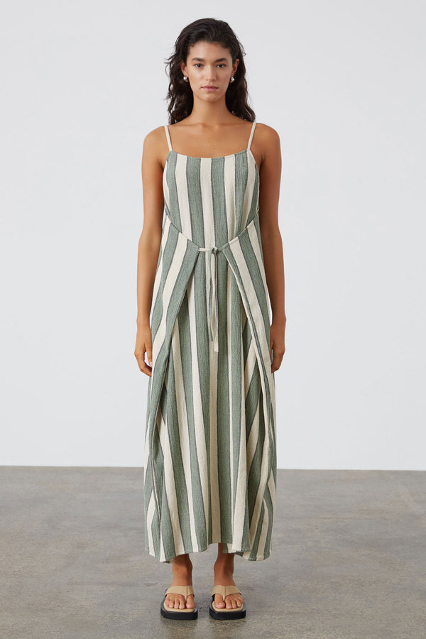 Eucalyptus Stripe Organic Cotton Dress