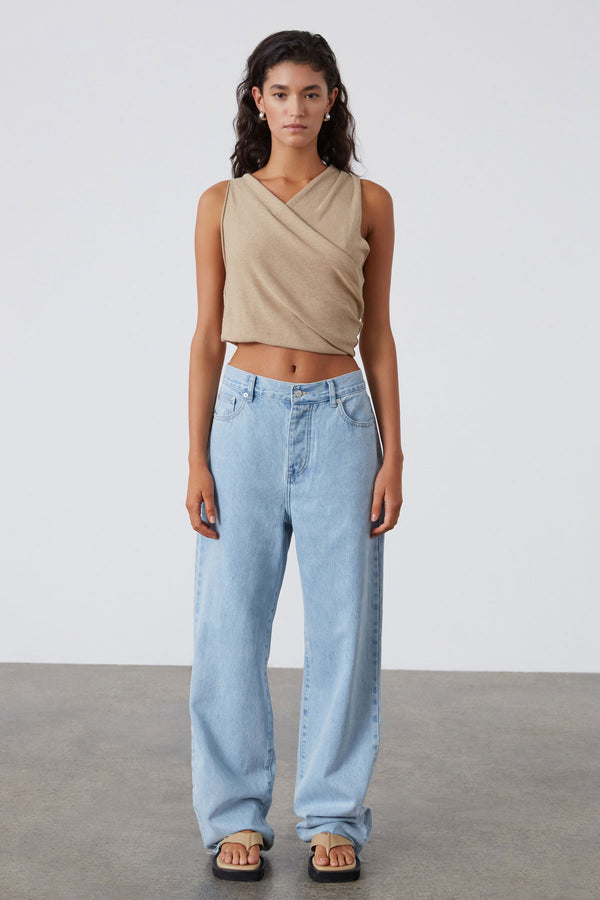 Recycled Cotton Mid Rise Jean - Light Wash