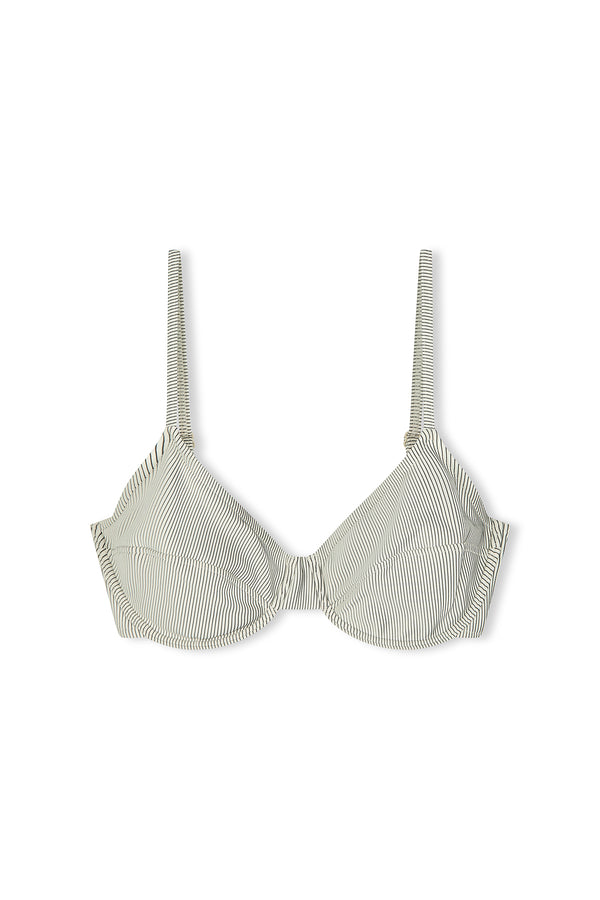 Signature Stripe Balconette Bra Cup Top - Coconut