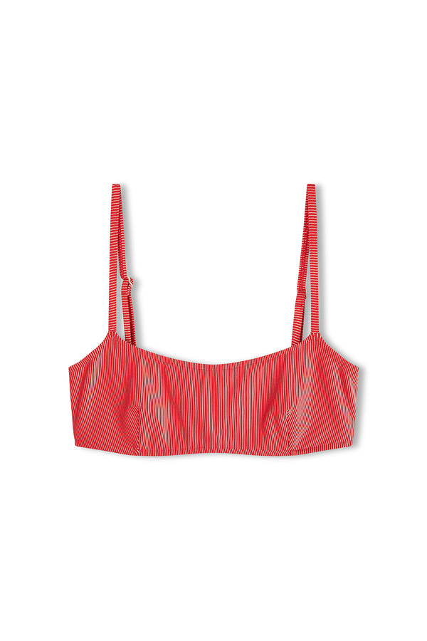 Signature Stripe Bralette Top - Chilli Red