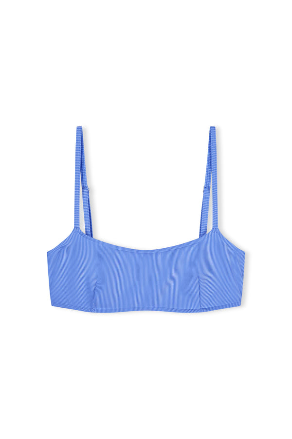 Signature Stripe Bralette Top - Dolphin Blue