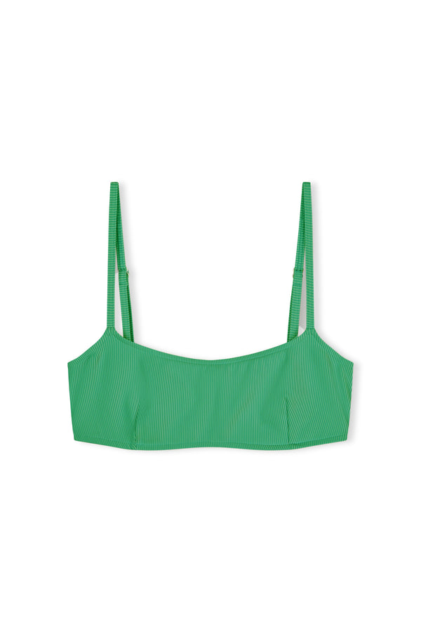 Signature Stripe Bralette Top - Parrot Green