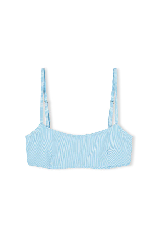 Signature Stripe Bralette Top - Shallow Blue