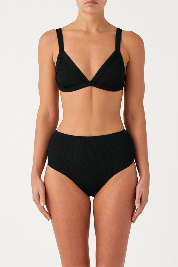 Signature Stripe High Full Brief Black – Zulu Zephyr