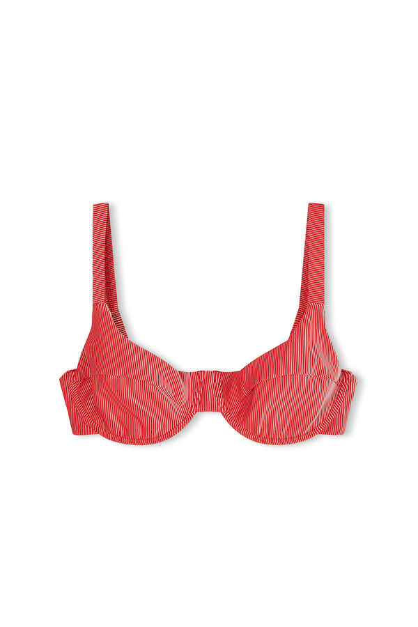 Signature Stripe Adjustable Bra Cup - Chilli Red