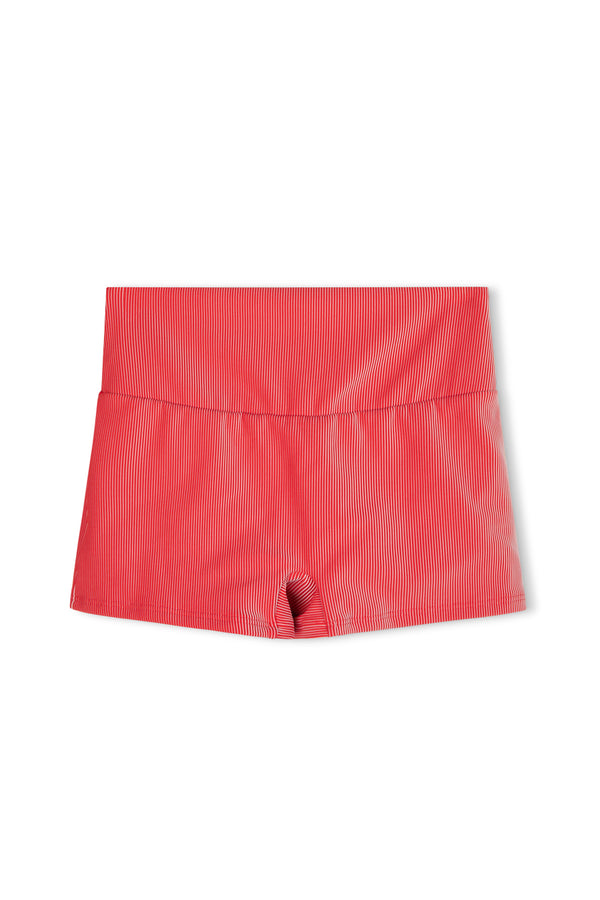 Signature Stripe Boy Short - Chilli Red