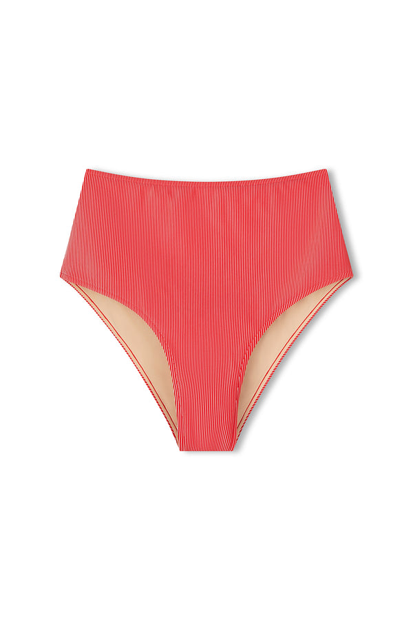 Signature Stripe High Full Brief - Chilli Red