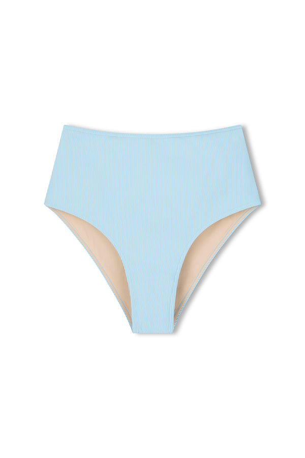 Signature Stripe High Full Brief - Shallow Blue