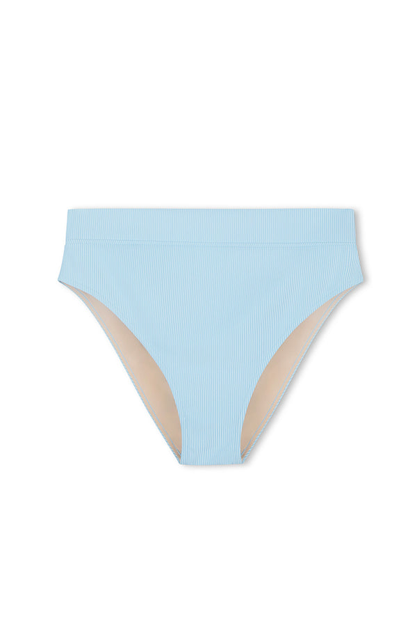 Signature Stripe High Waisted Brief - Shallow Blue