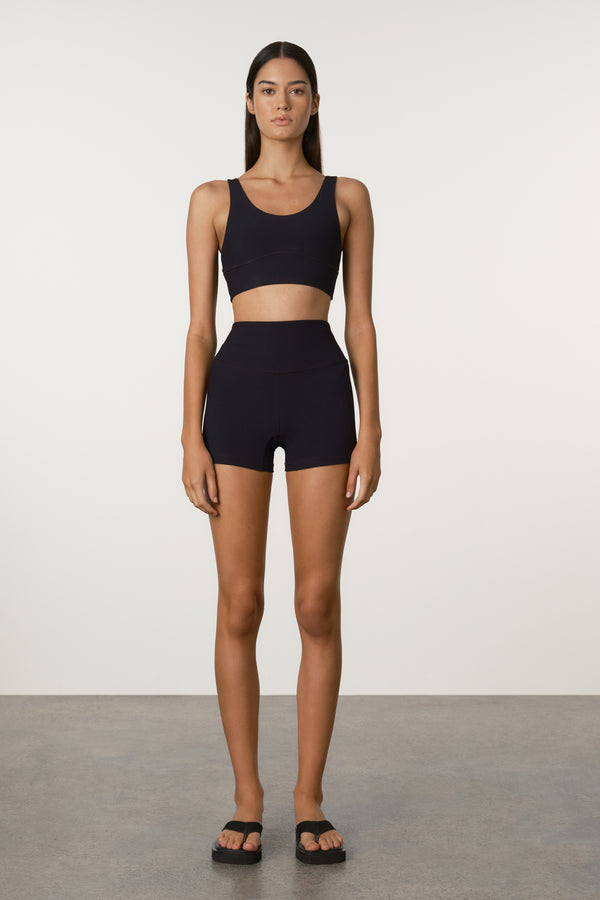 Rib Crop Top - Black