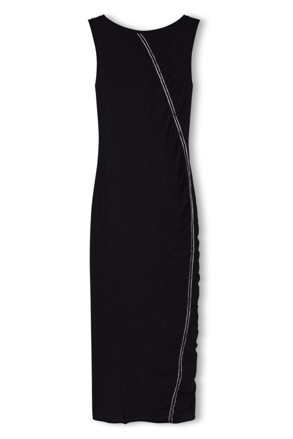 Contrast Knit Dress - Black