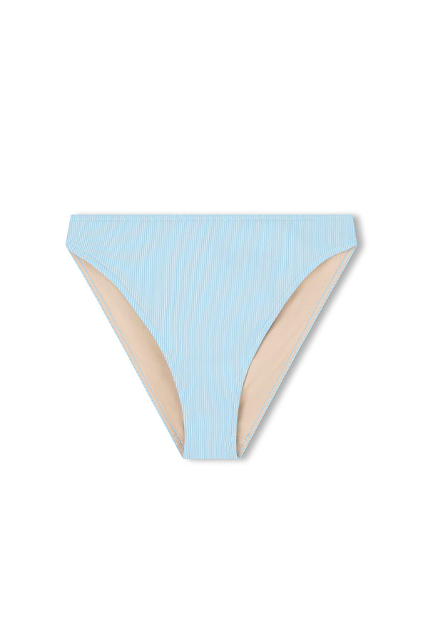 Signature Stripe High Cut Brief - Shallow Blue